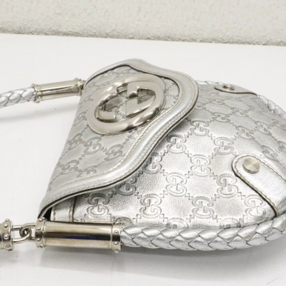 Gucci Small Signature Britt Tassel Shoulder Bag - Silver - Picture 7 of 15